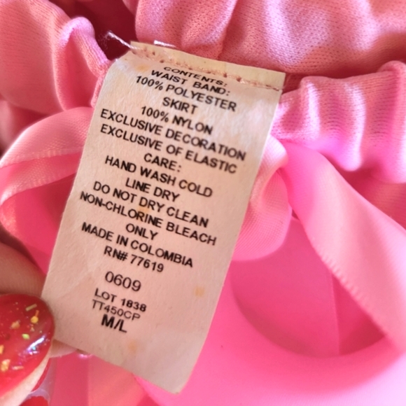 DANCE Pink Gym TUTU PUPPET WORKSHOP Barbie Rose Satin Elastic Tulle Slip Skirt S - Picture 14 of 16